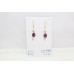 Dangle Drop Earrings Real 14K (585) Yellow Gold Natural Ruby & Freshwater Pearl Gem Stone Handmade Gift Women E334